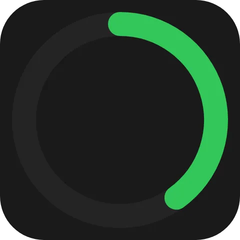 A full ring in grey, filled in green clockwise from twelve o’clock to 40 percent