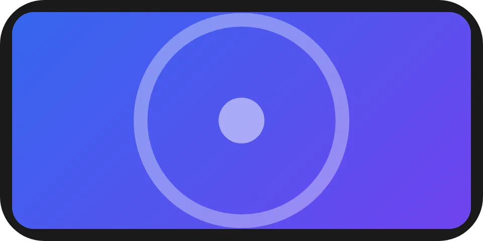 A gradient card held to a 16 aspect ratio inside a tile two cells wide