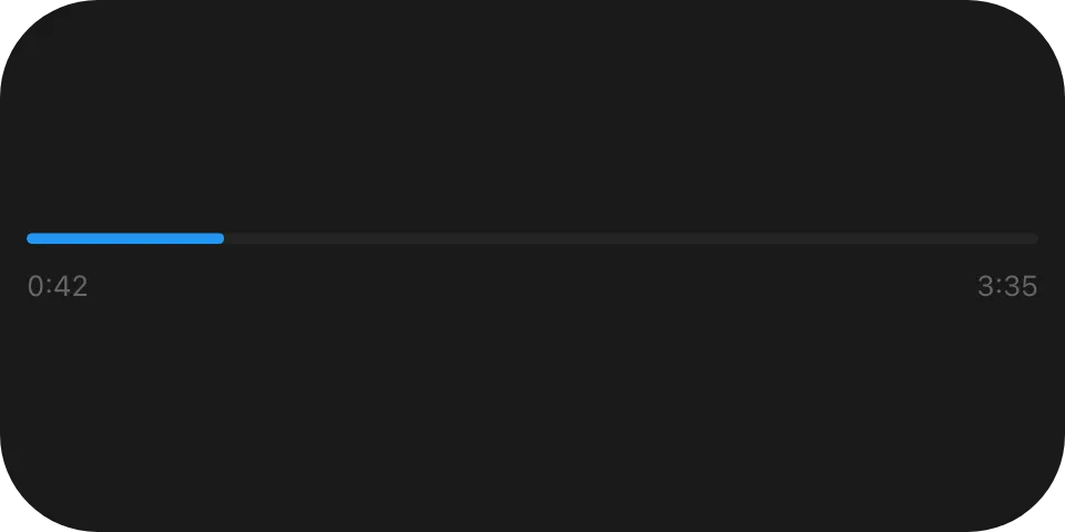 A thin blue progress bar a fifth of the way along, with 0 under its start and 3 under its end